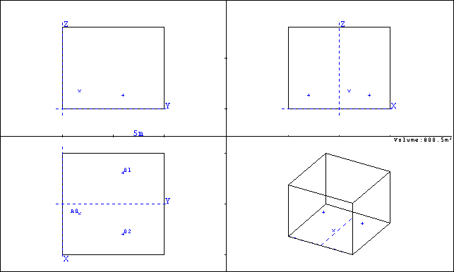 Drawing of Anechoic Room Used in CATT Simulation